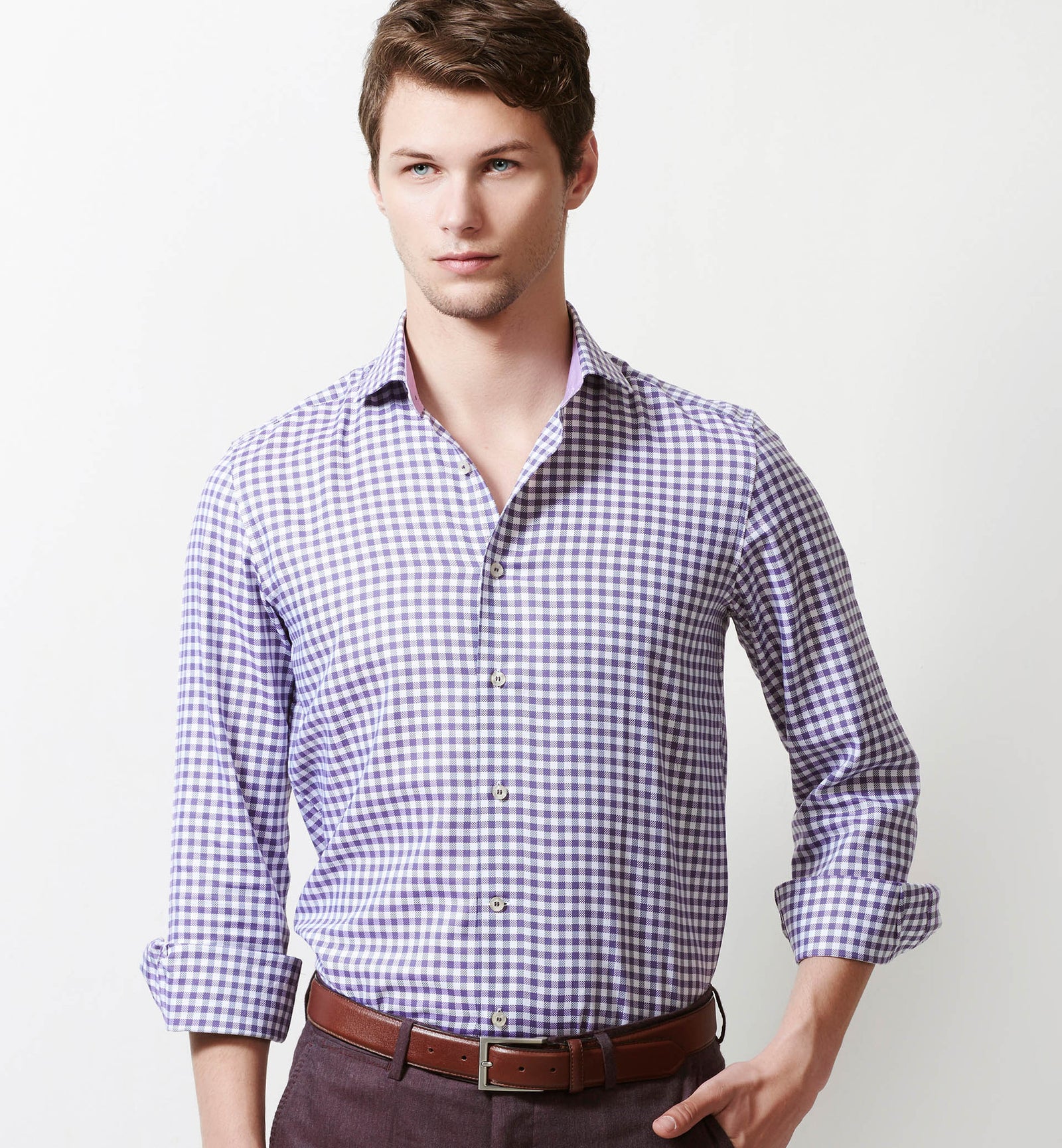 Portugal- Lilac & White Magical Check
