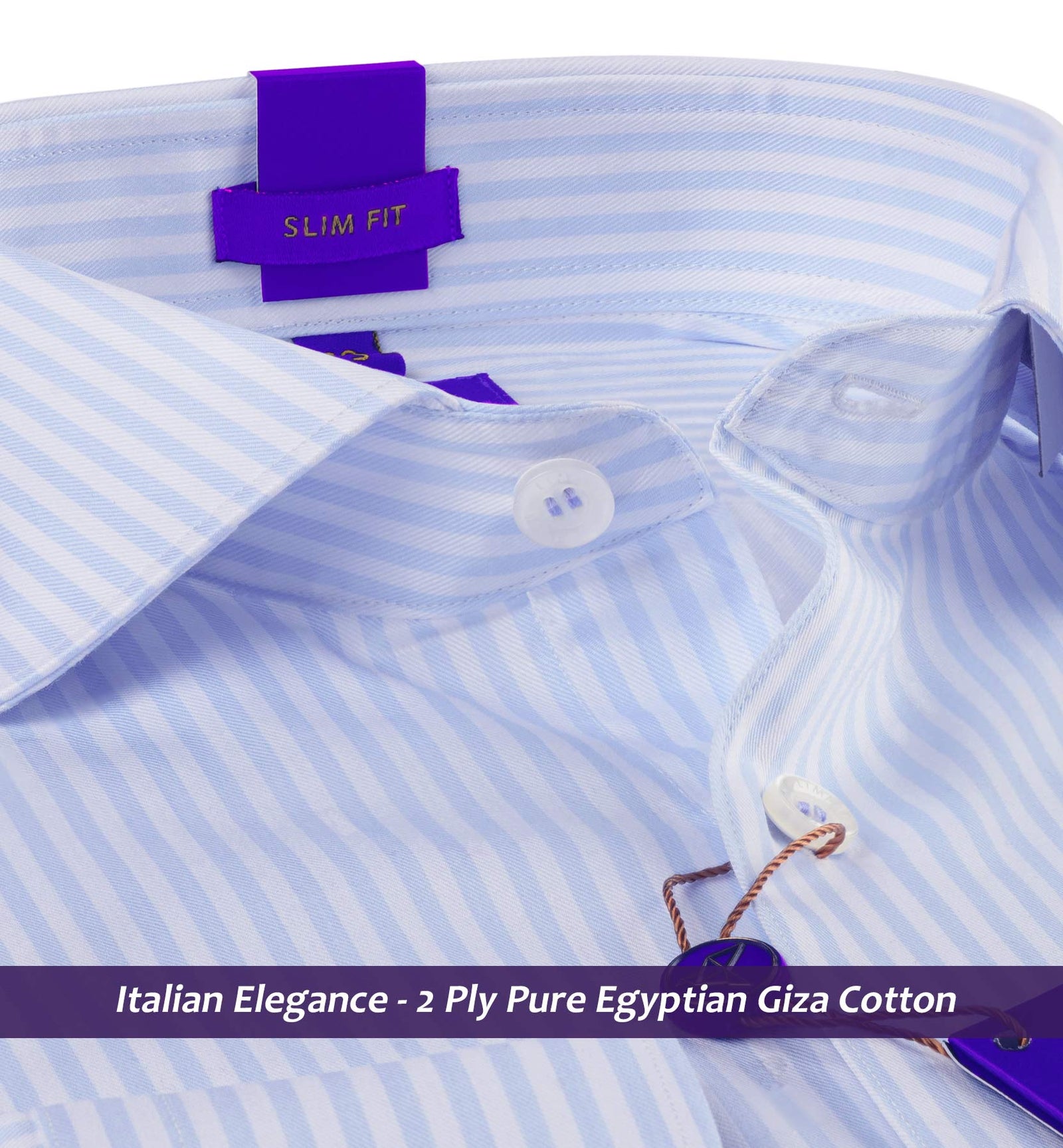 Philadelphia- Azure Blue & White Stripe