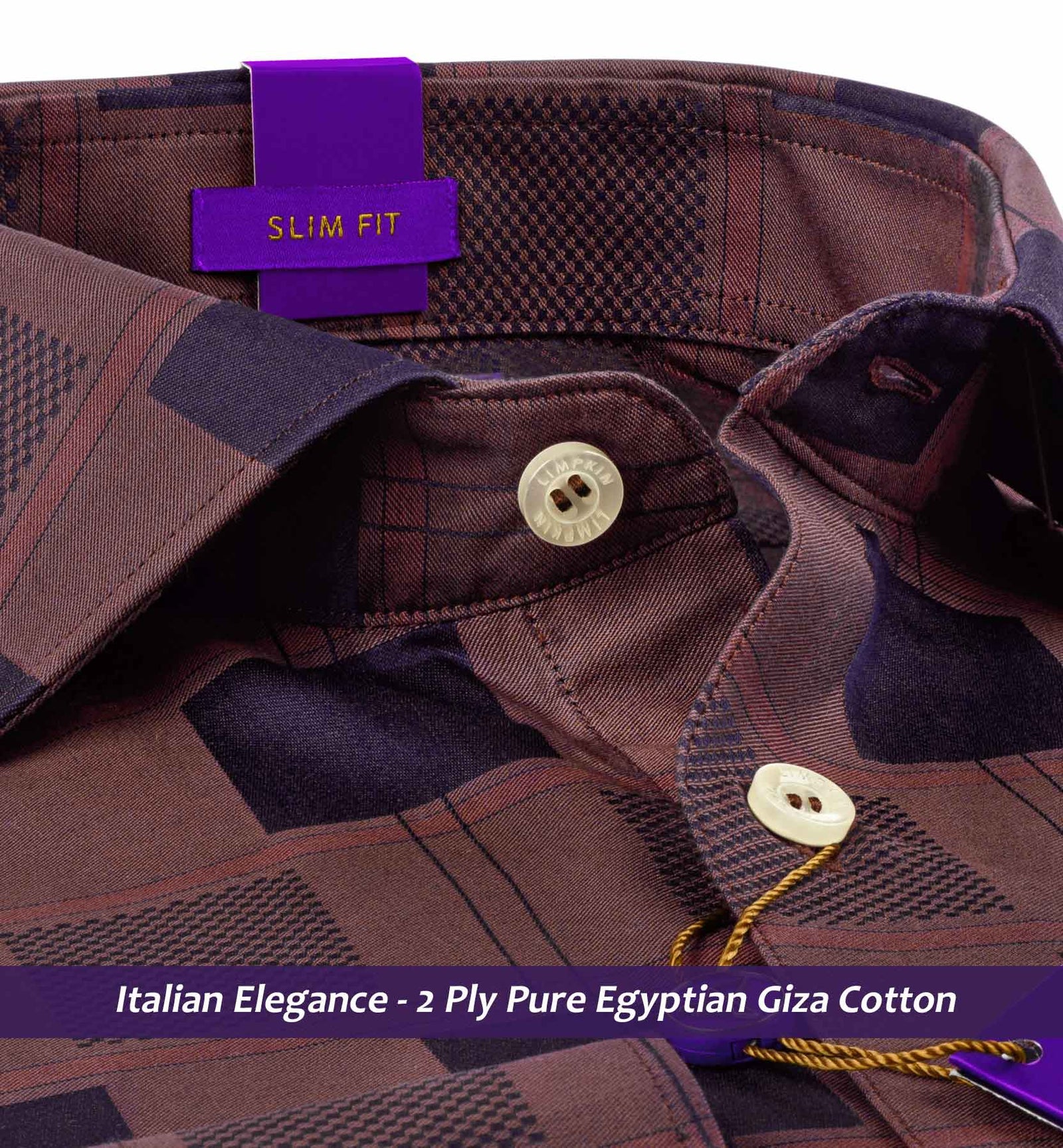 Moreno- Burgundy & Navy Check