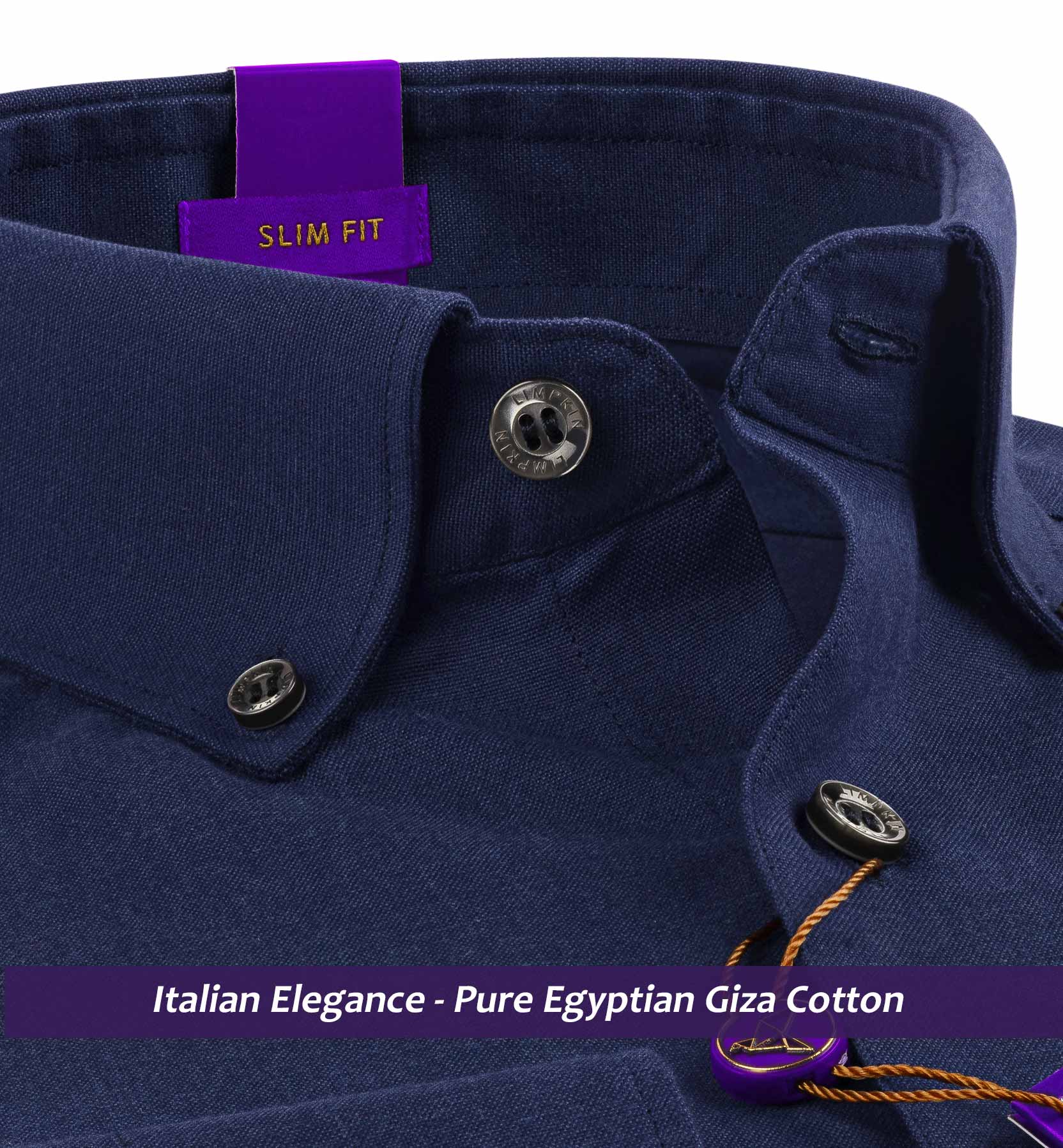 Salvador- Navy Blue Solid- Button Down