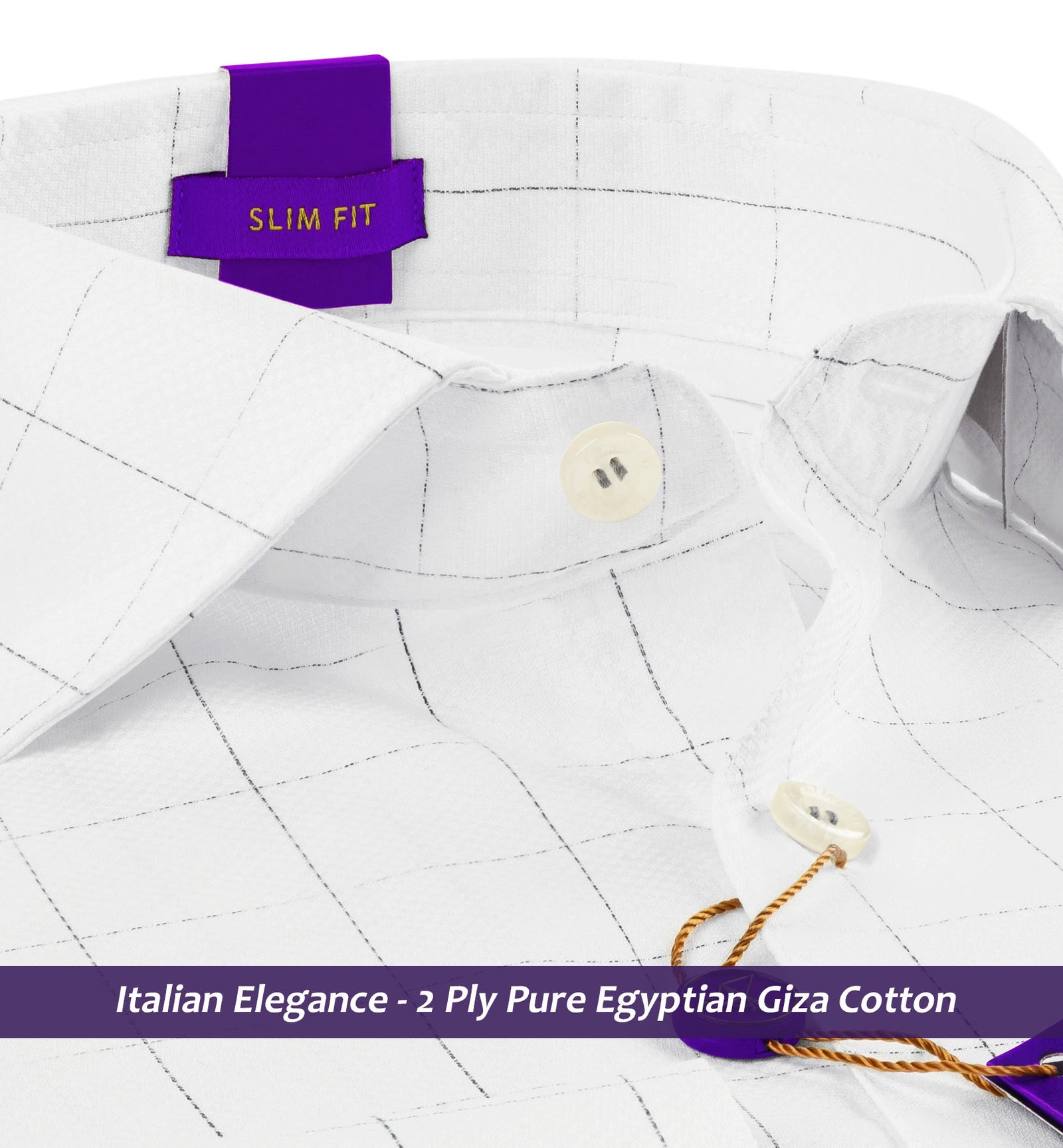 Ontario- White & Anchor Grey Check