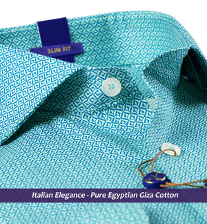 Lorain- Turquoise & Blue Magical Print