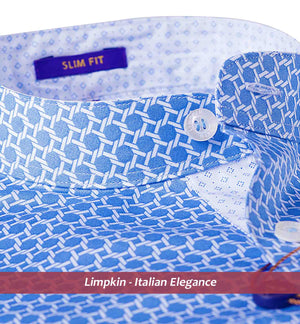 Nikiti- Blue & White Geo Print