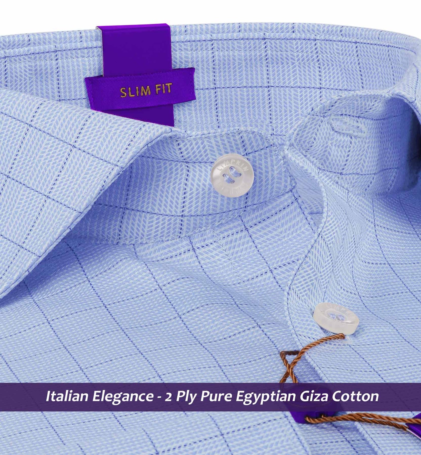 Albany- Azure Blue & Navy Check