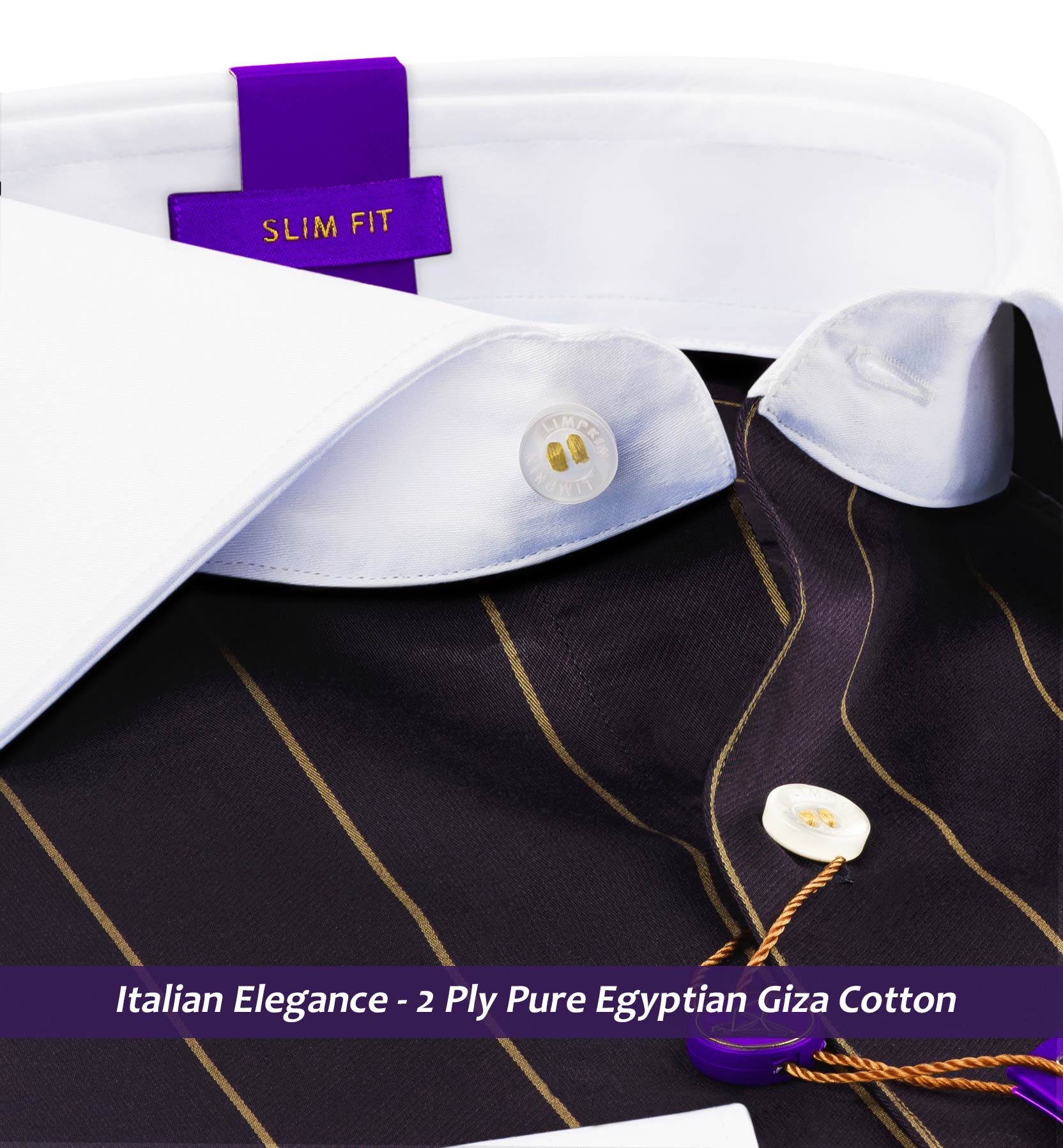 Muraco- Plum Purple & Beige Stripe