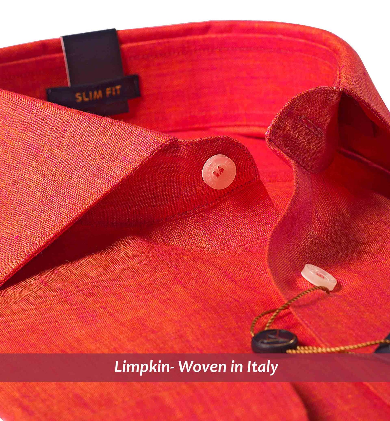 Sardinia- Coral Red Solid Linen