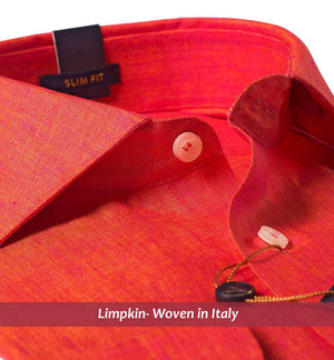 Sardinia- Coral Red Solid Linen