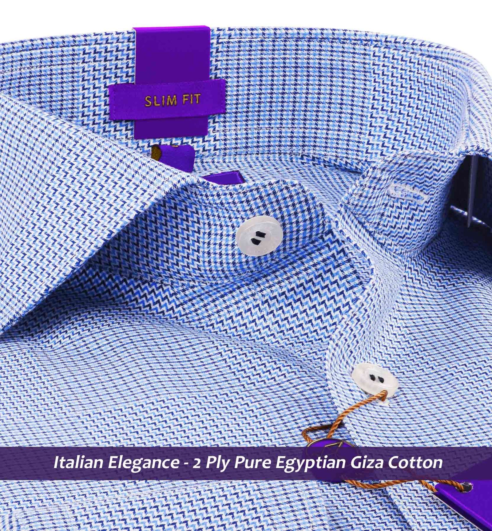 Oswego- Azure Blue & White Structure