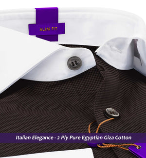 Muraco- Mocha Brown Structure- White Collar