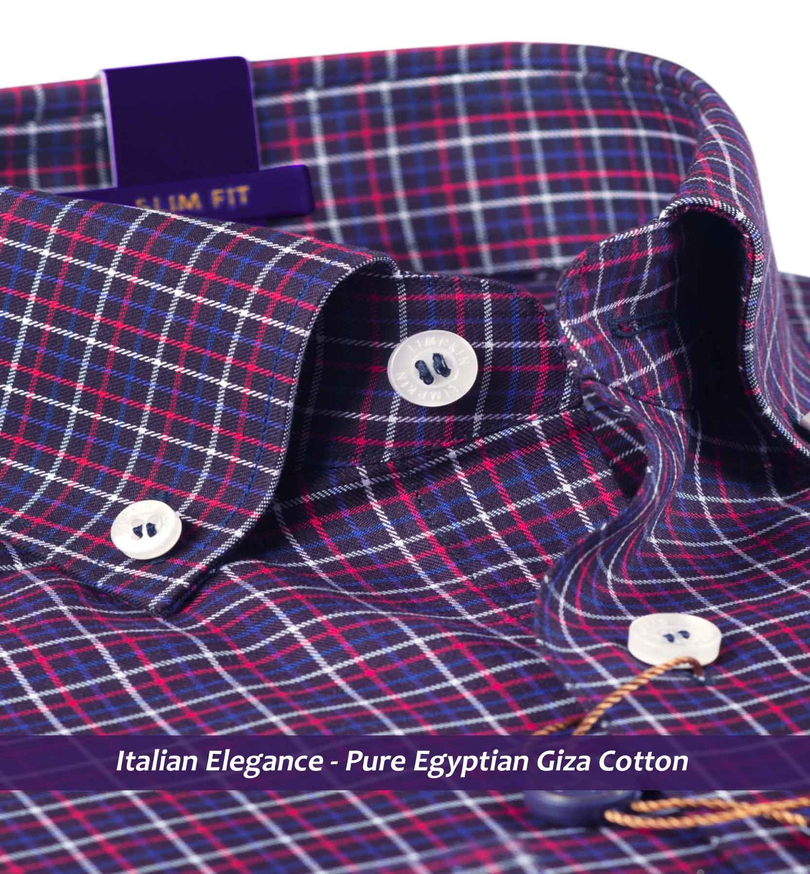 Sanibel- Navy & Burgundy Check