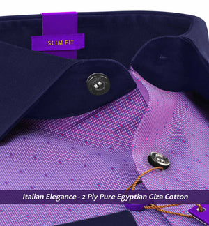 Montreal- Amethyst & Burgundy Structure- Navy Collar