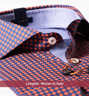 Siberia- Navy & Orange Magical Print