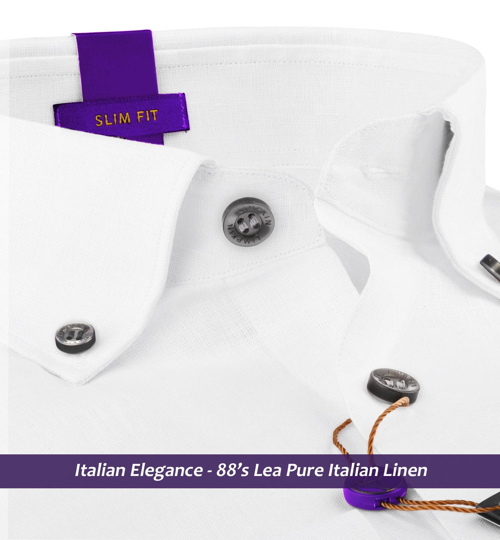 Sierra- Pure White Linen- Contrast Details- Button Down