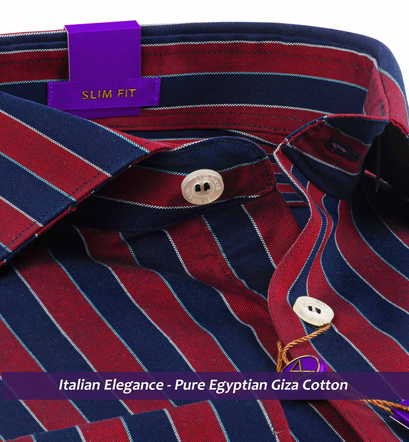 Geneva- Burgundy & Navy Magical Stripe