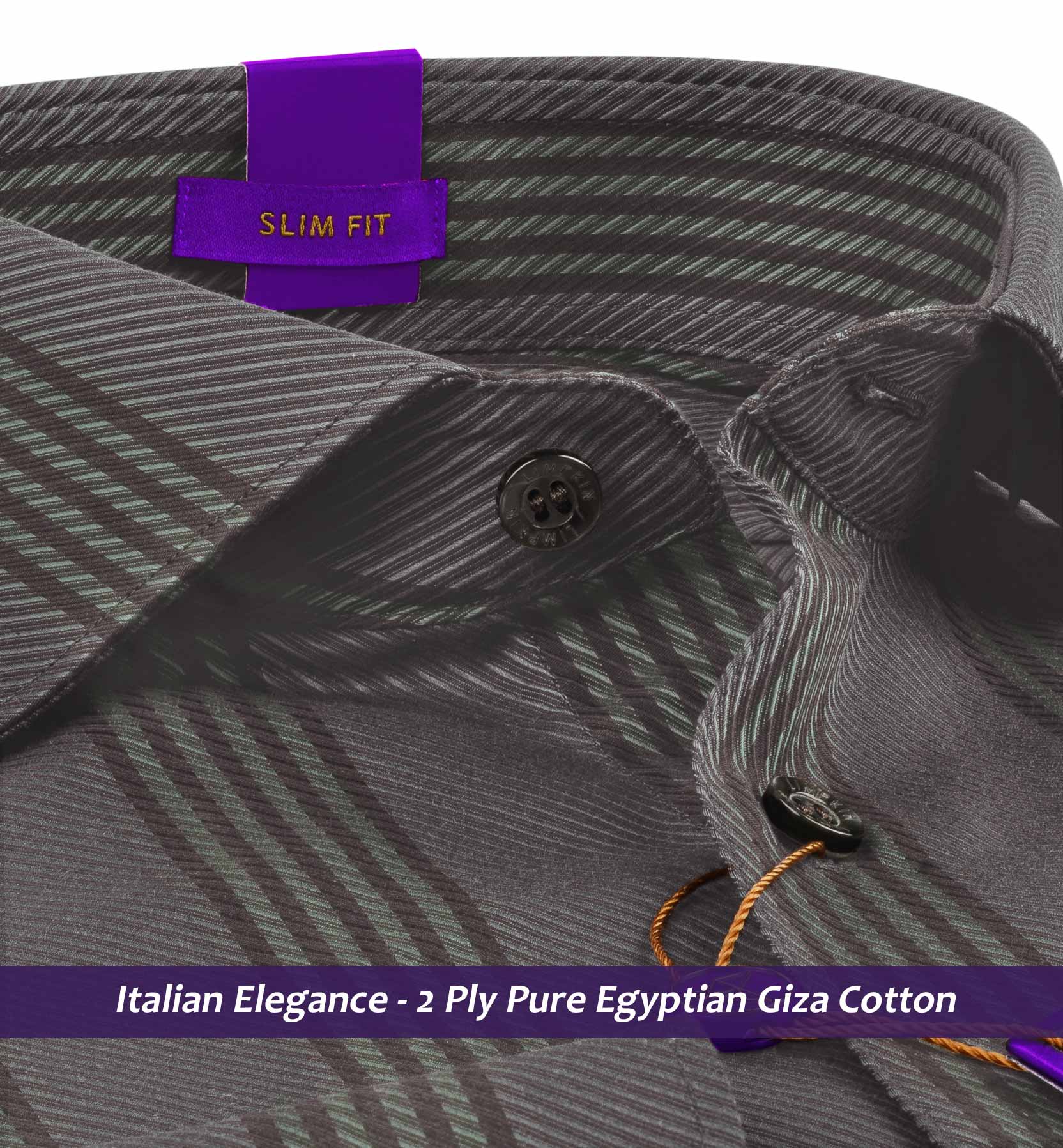 Copenhagen- Cedar Brown & Flint Grey Stripe