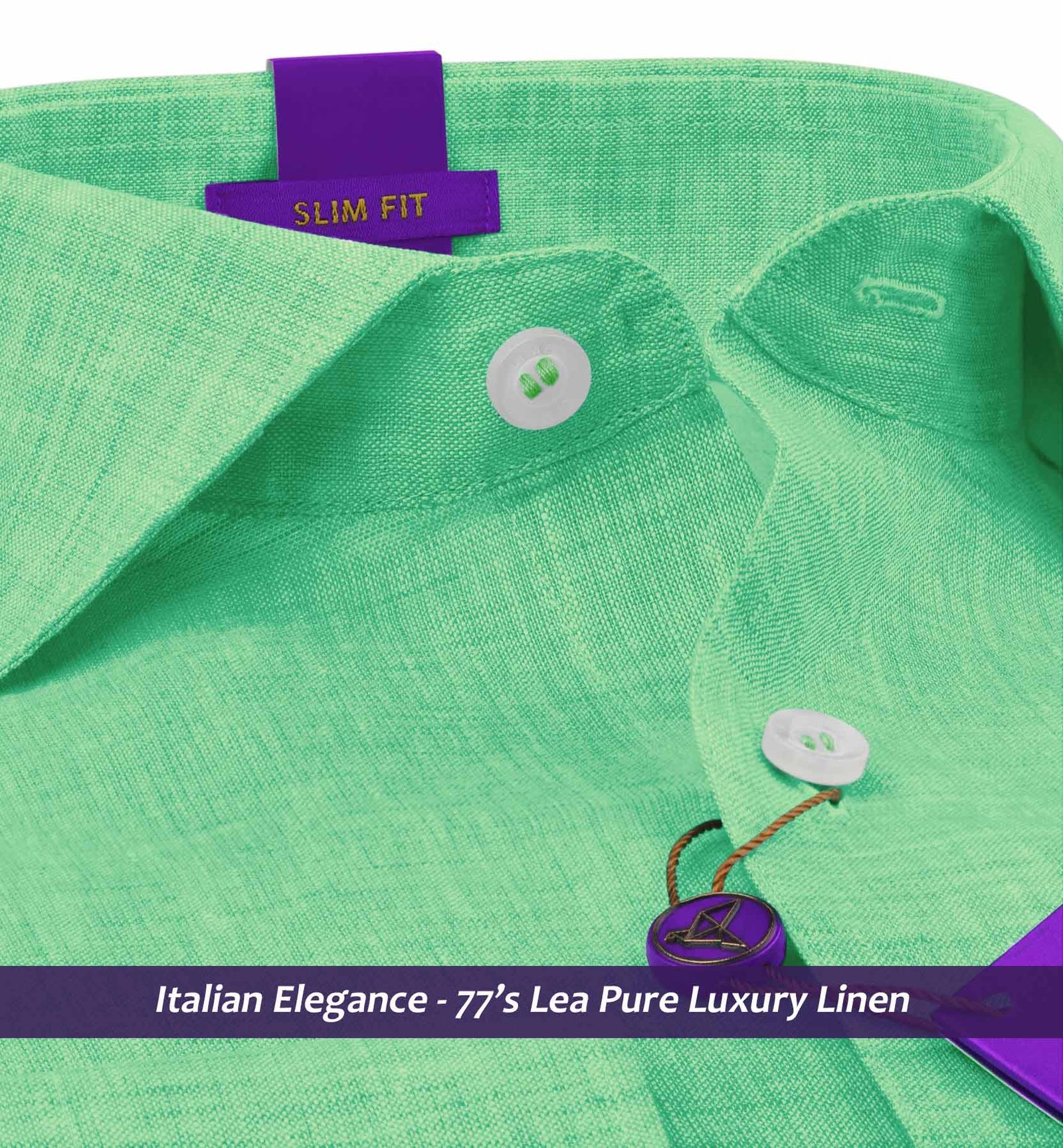 Seville- Fern Green Solid Linen