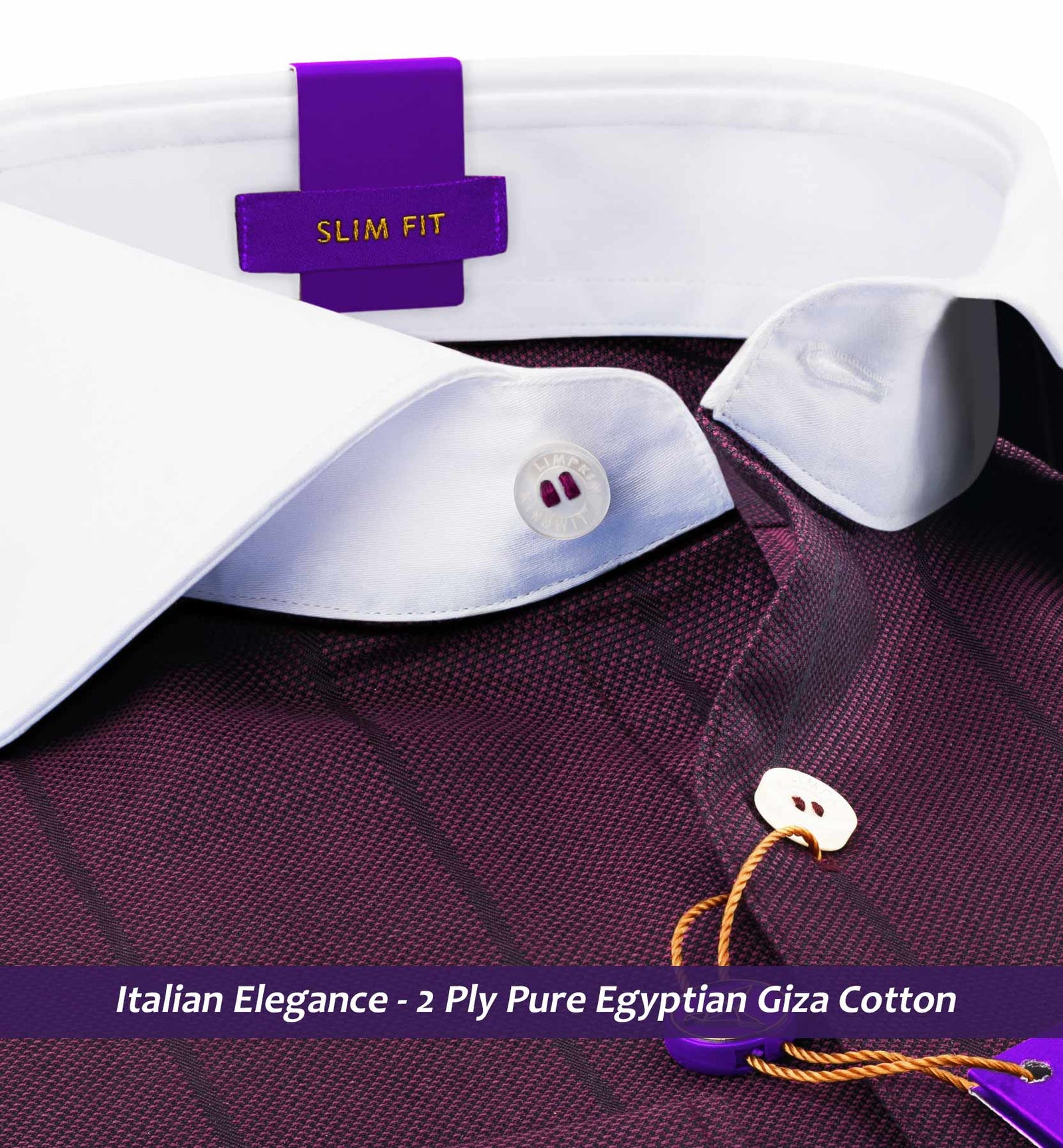 Albania- Plum Purple Stripe with White Collar