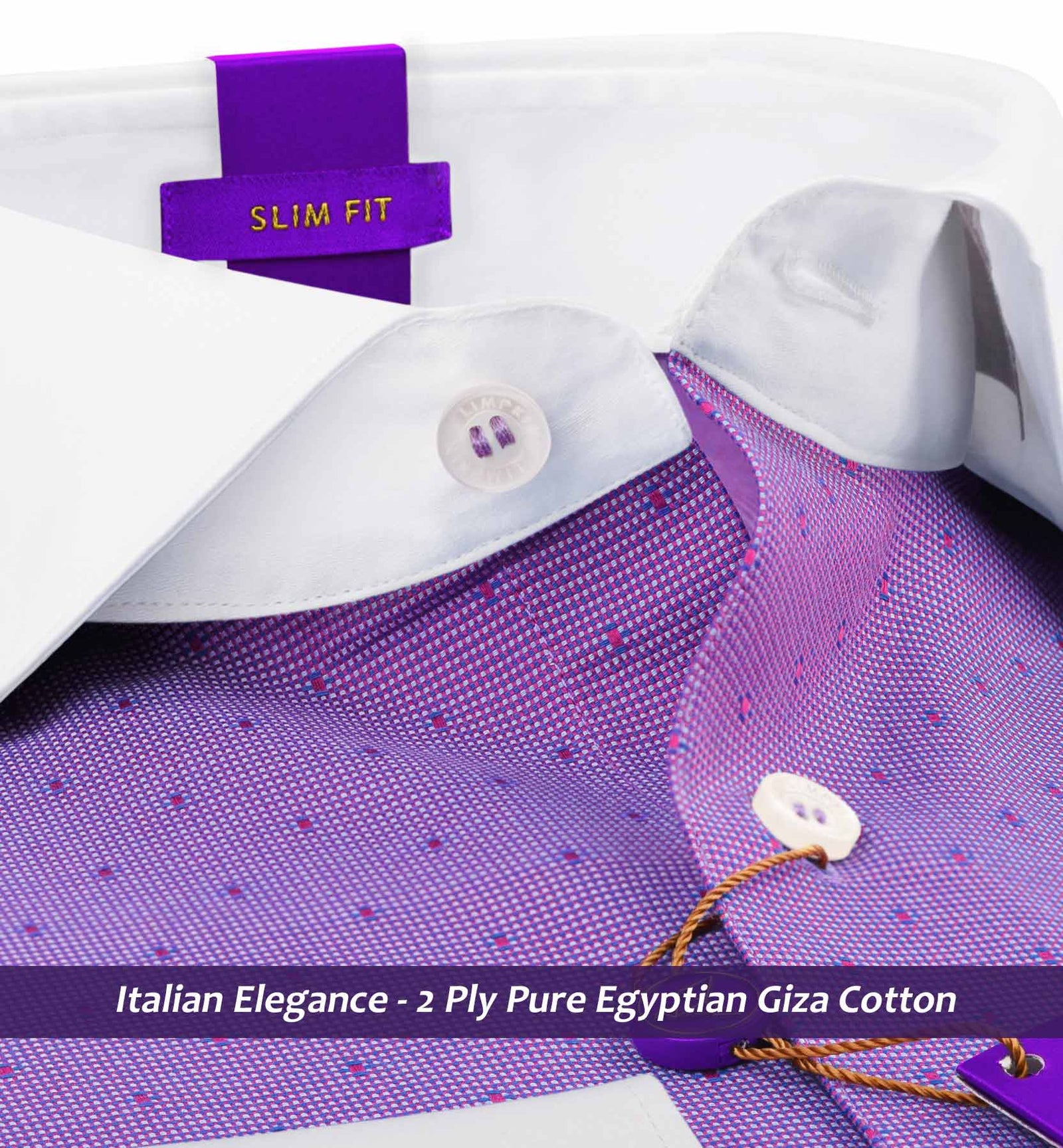 Prague- Amethyst & Burgundy Structure- White Collar