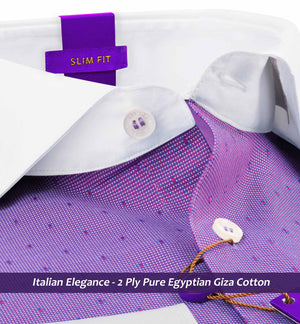 Prague- Amethyst & Burgundy Structure- White Collar