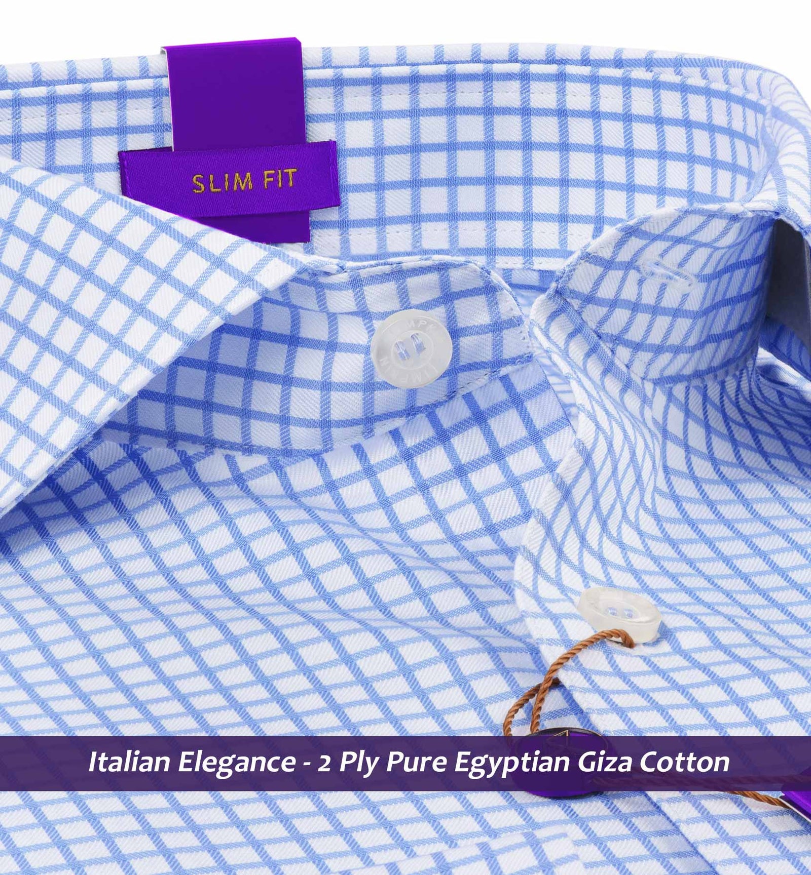 Warsaw- Azure Blue & White Check