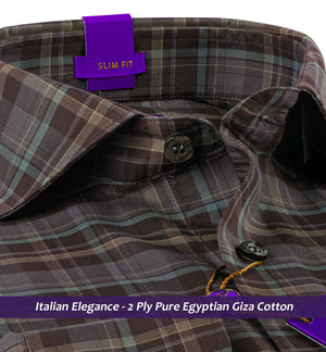 Cortland- Teal & Brown Check