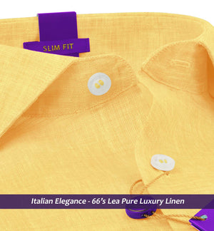 Loreto- Canary Yellow Solid Linen