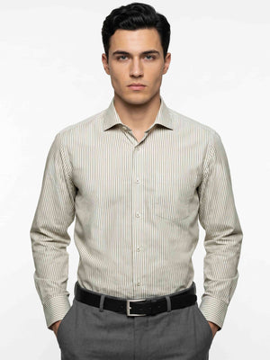 Preston- Ivory & Beige Magical Stripe