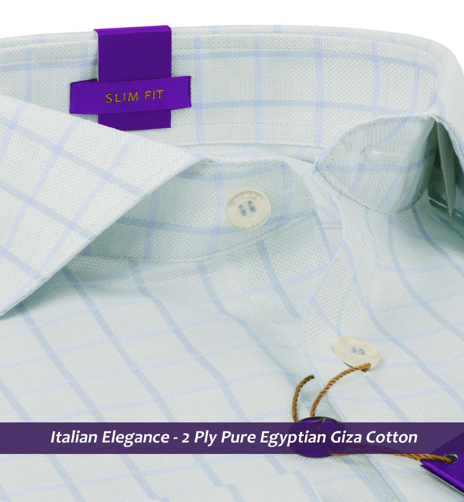 Cardiff- Mint Green & Azure Blue Check