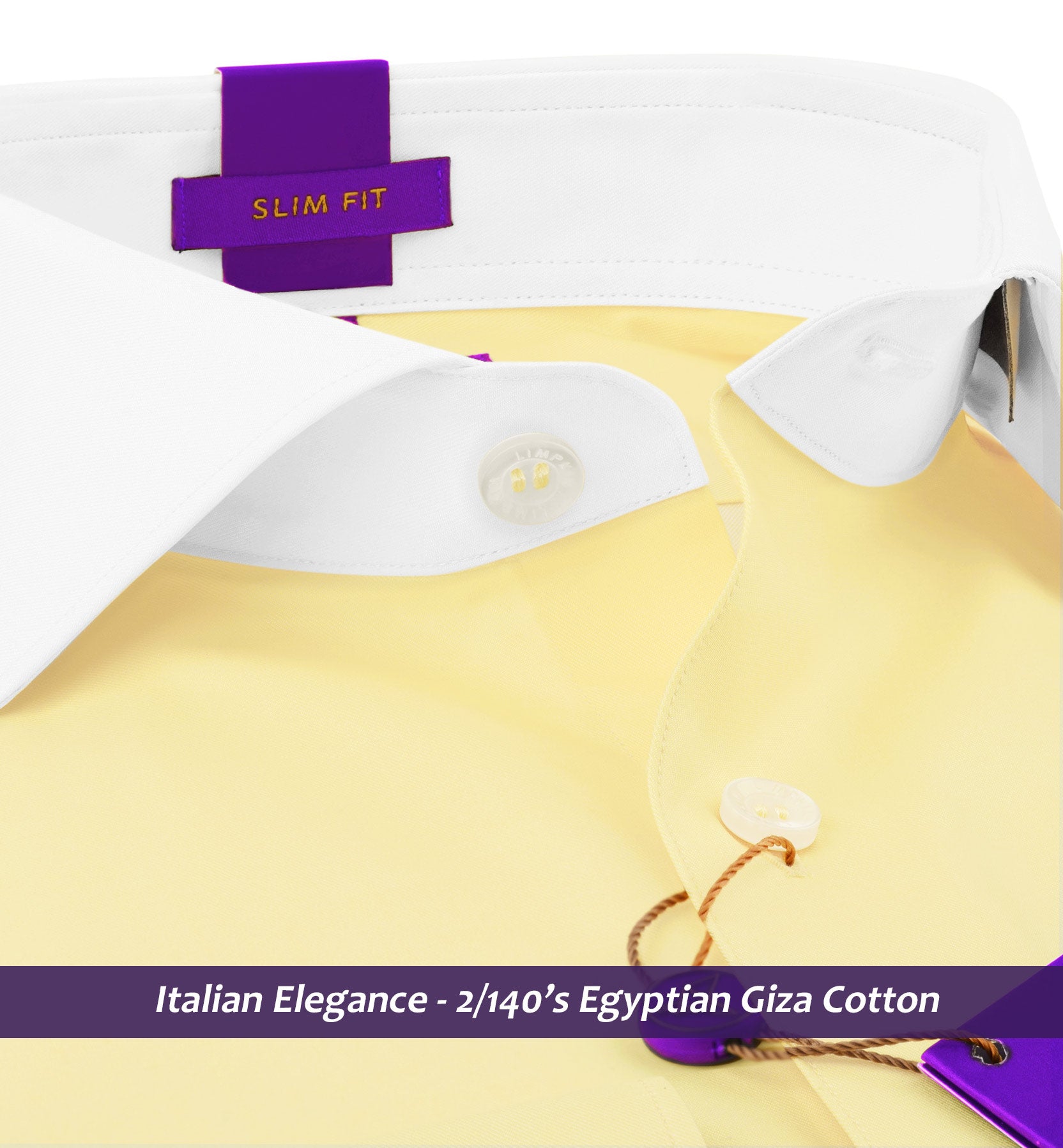 Sisian- Daffodil Yellow with White Collar
