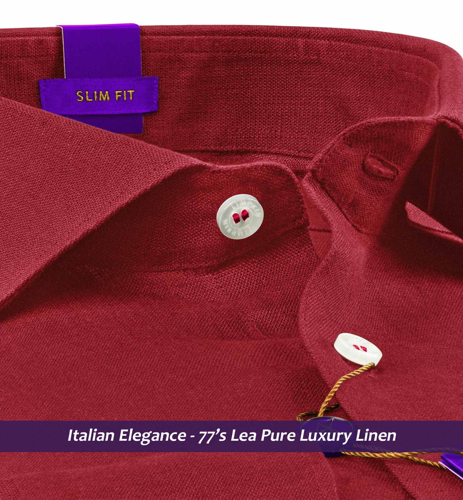 Maryland- Crimson Red Solid Linen