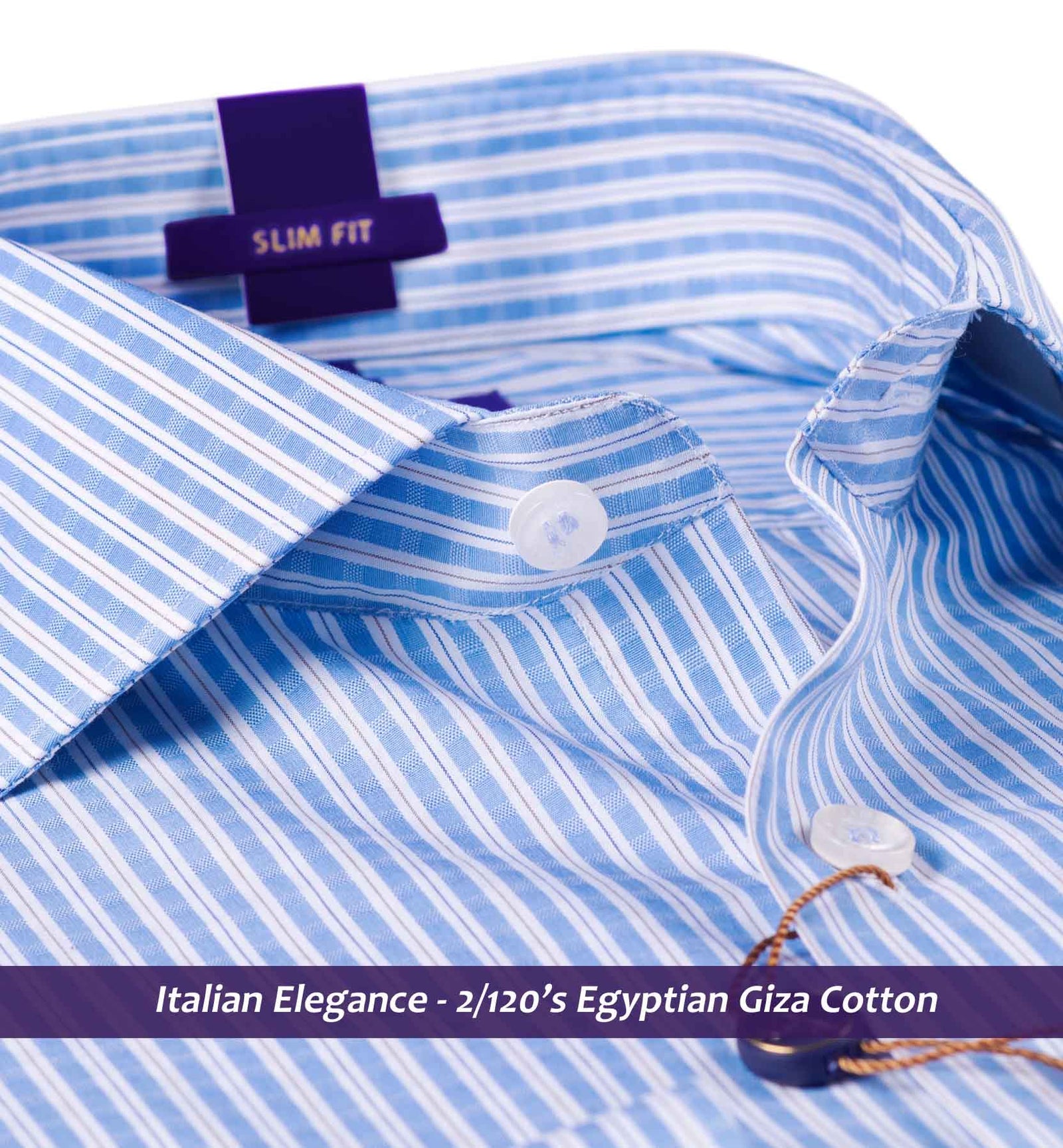 Galicia- Azure Blue & Beige Check