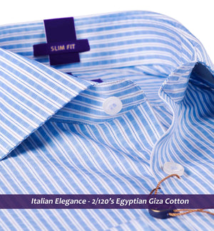 Galicia- Azure Blue & Beige Check