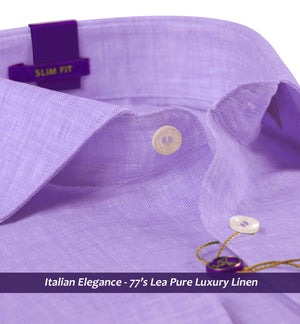 Tuscany- Periwinkle Lilac Solid Linen