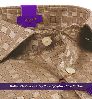 Albania- Beige & Brown Magical Check