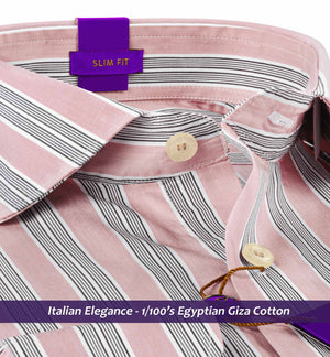 Agrinio- Lemonade Pink & White Stripe