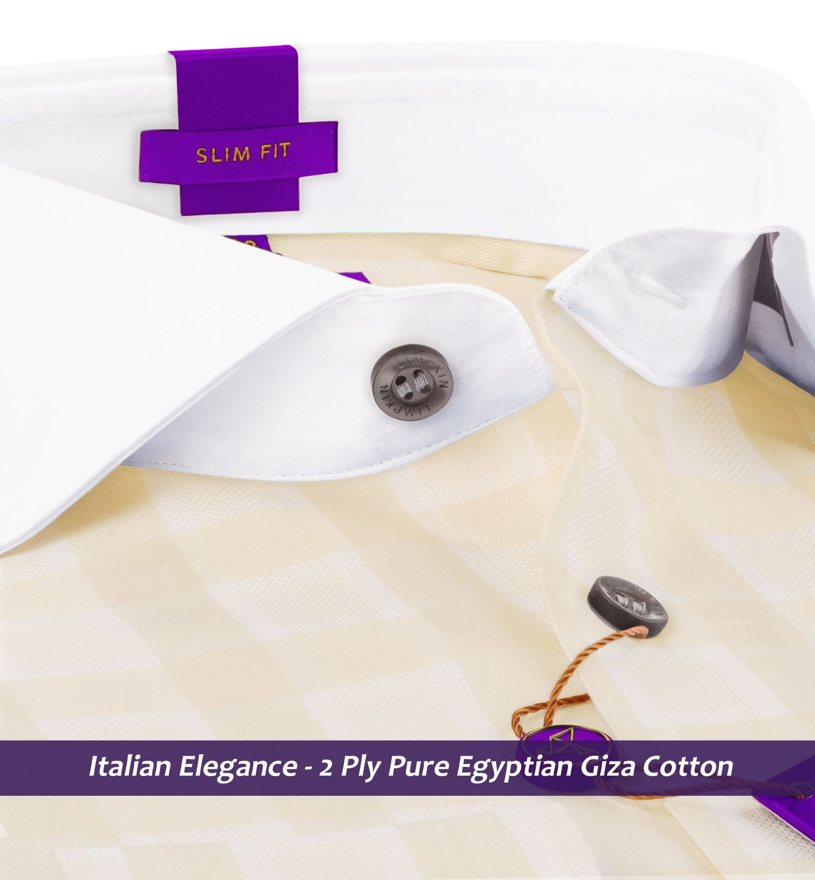 Paros- Beige & White Magical Check- White Collar