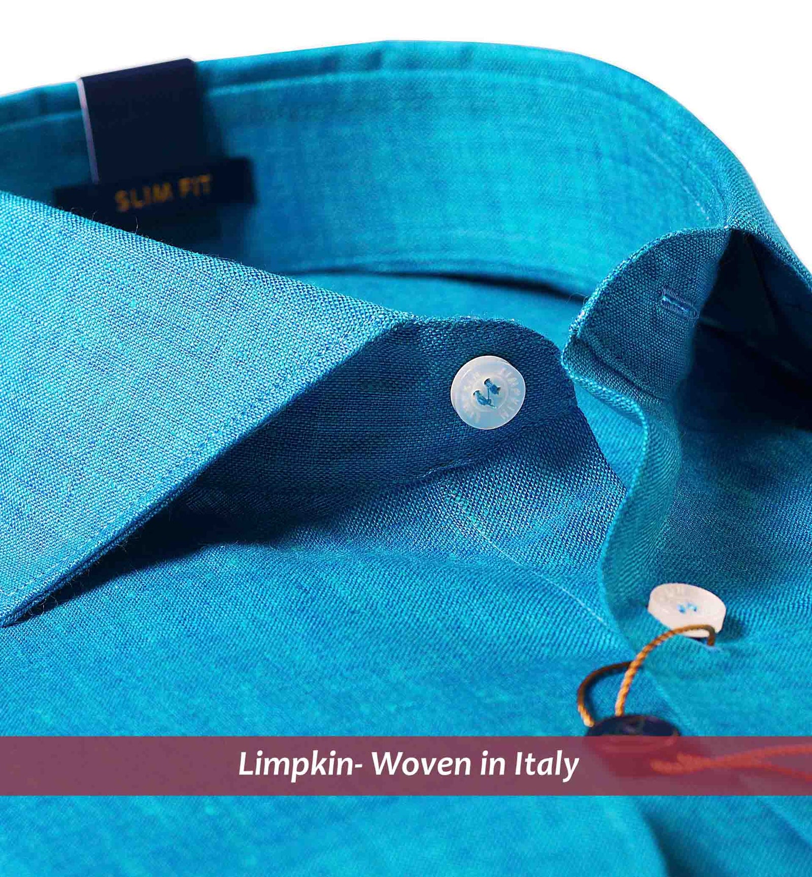 Nikiti- Turquoise Blue Solid Linen- 66's Lea Pure Luxury Linen