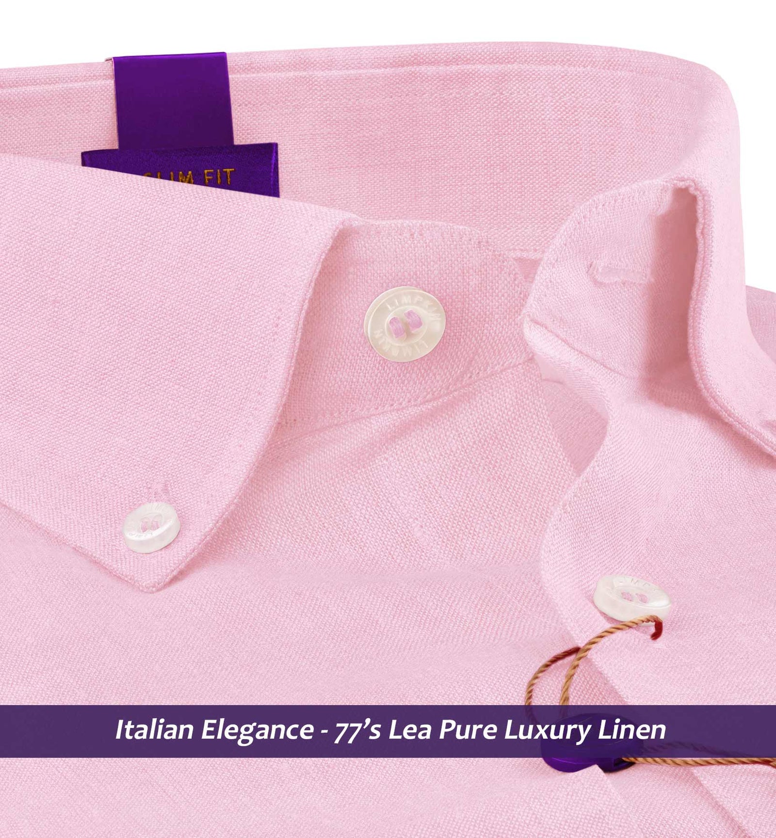 Slovenia- Lemonade Pink Linen- Button Down