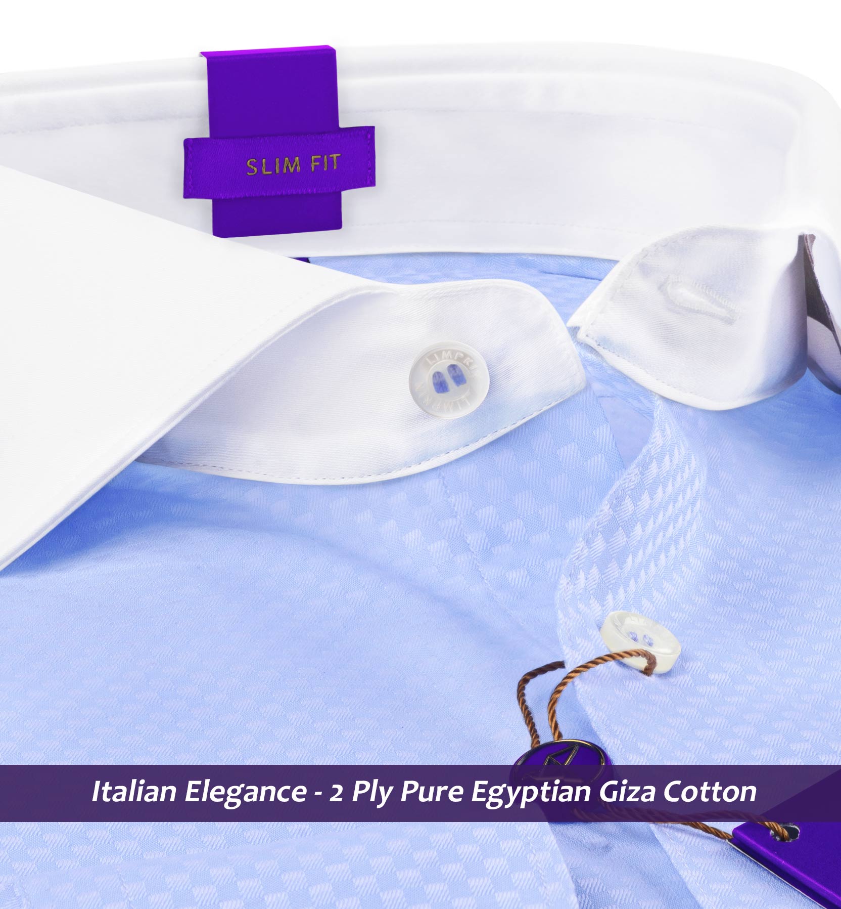 Burgdorf- Azure Blue Structure- White Collar
