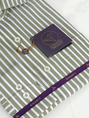 Cyprus- Olive & White Magical Stripe