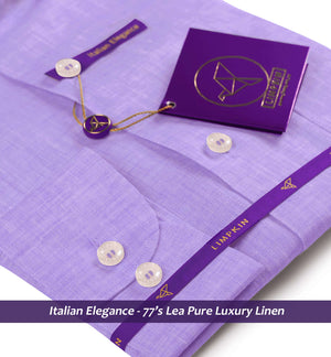 Tuscany- Periwinkle Lilac Solid Linen