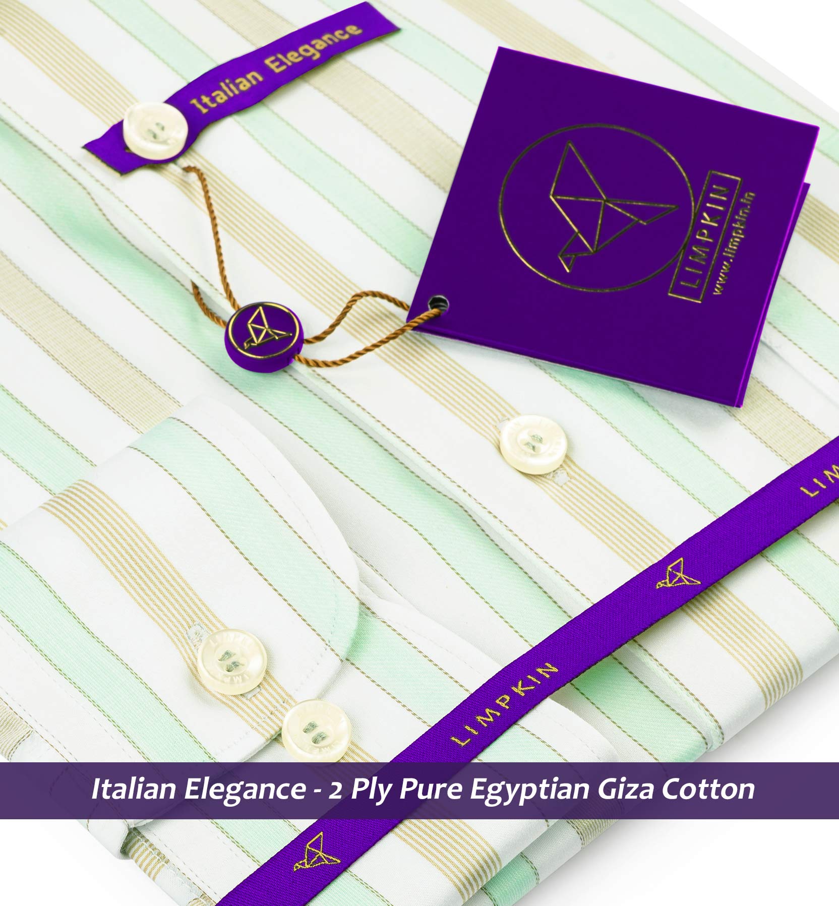 Niagara- Mint Green & Beige Stripe