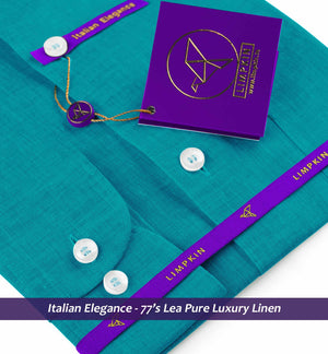 Girona- Turquoise Solid Linen