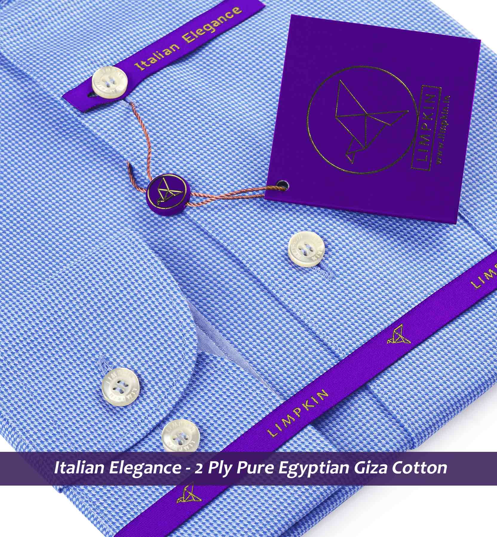 Moreno- Azure Blue Structure- Trim Fabric Details