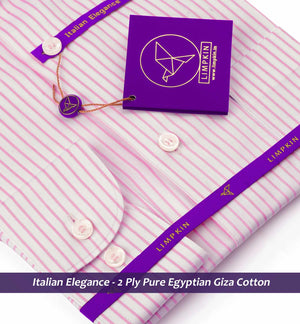 Lombardy- Flamingo Pink & White Stripe