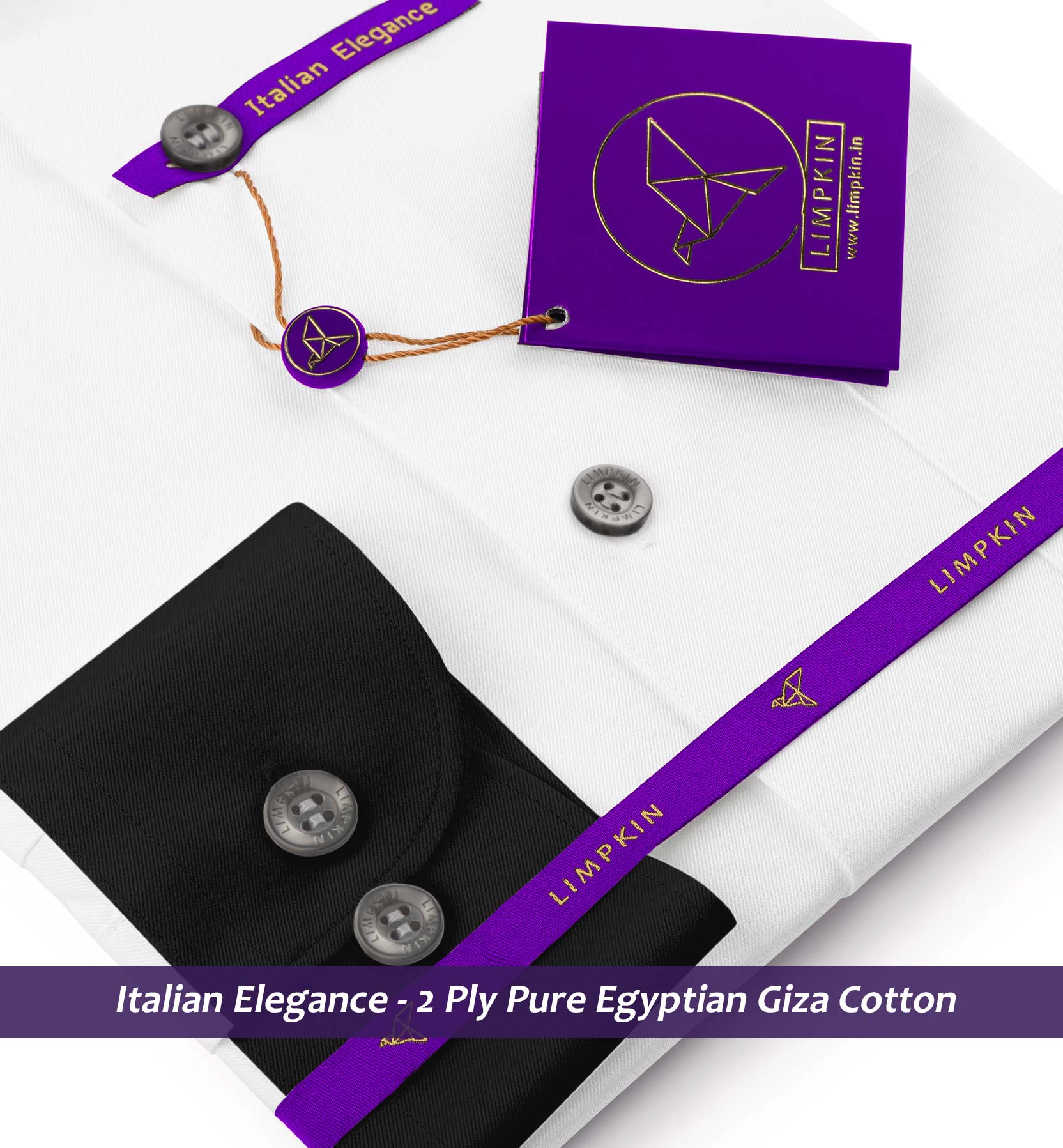 Bolivia- Pristine Pure White- Black Button Down