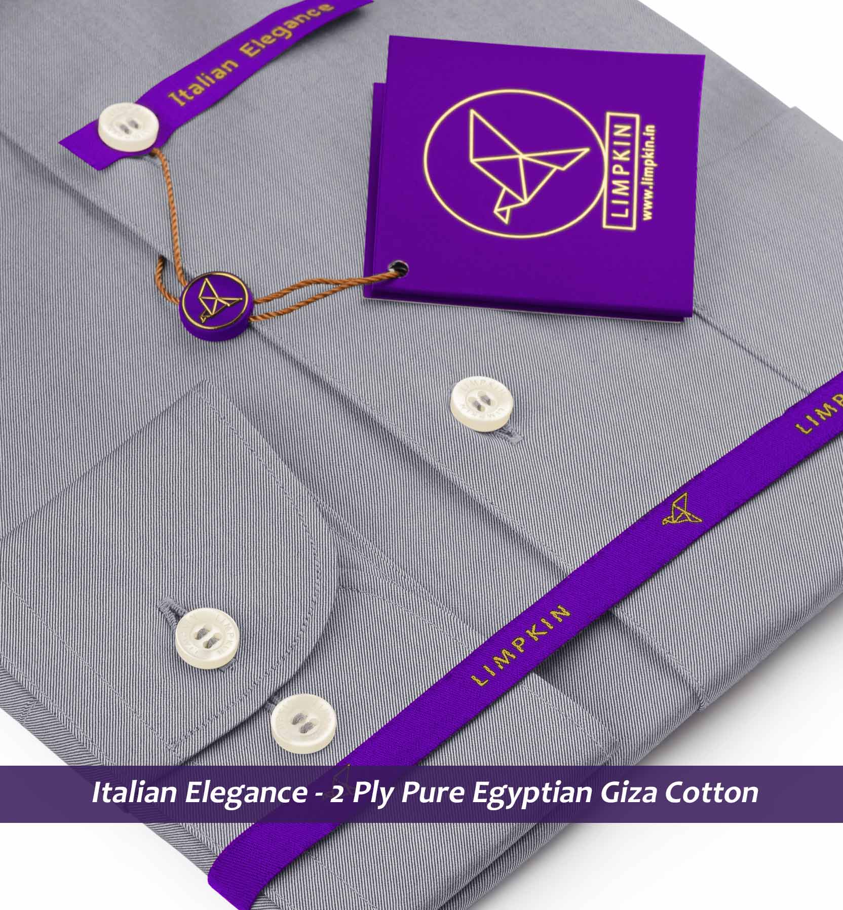 Bradbury- Steel Grey Twill- Button Down