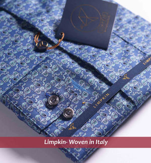 Marbella- Royal Blue & Green Print