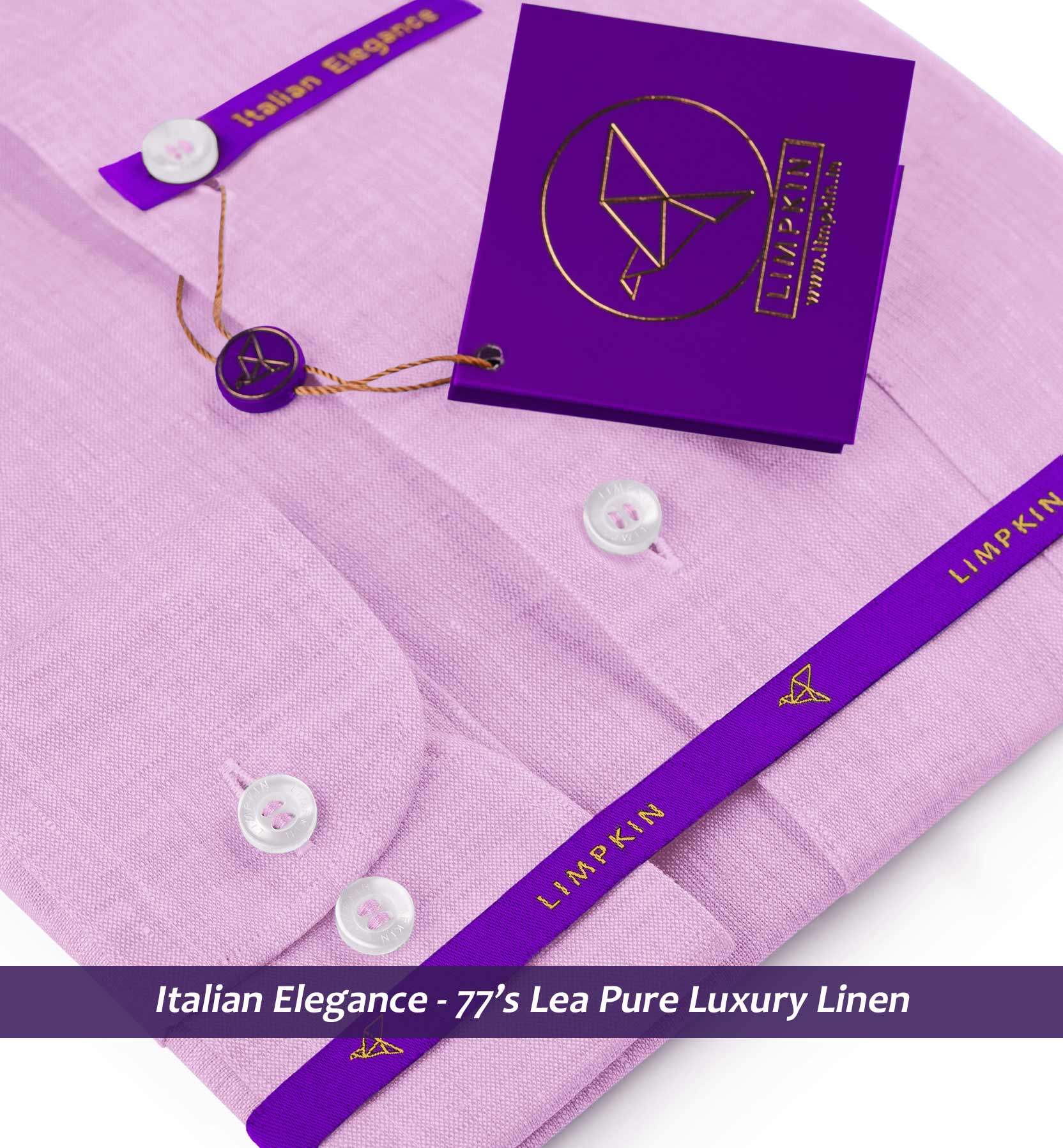 Tuscany- Blush Pink Solid Linen- 77's Lea Pure Luxury Linen