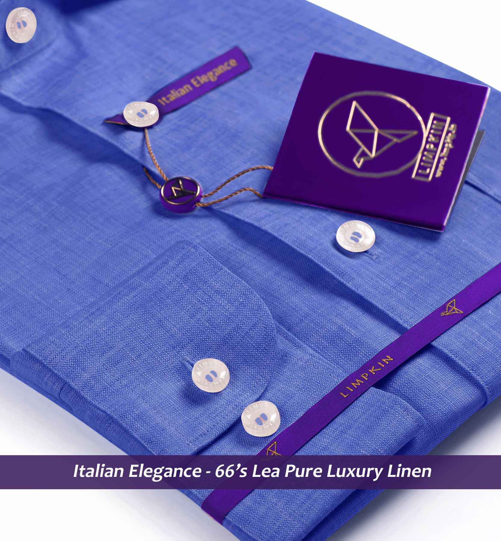 Florence- Cerulean Blue Solid Linen